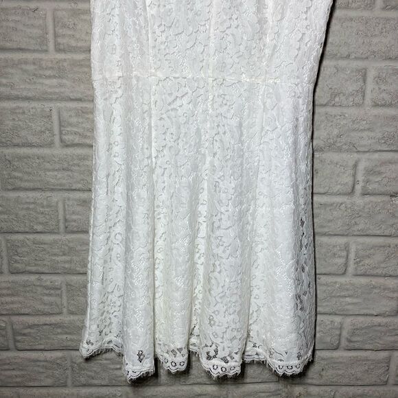 NWT MSRP $299 Joie Nikolina B. Lace A-Line Dress White Women's Size Large - Picture 6 of 8